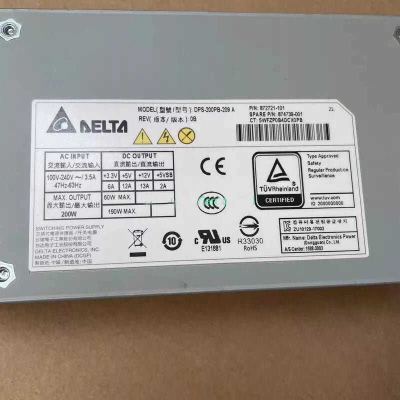 HP ProLiant MicroServer G10 Power Supply 200W Delta DPS-200PB-209 A 872721-101|286830744292