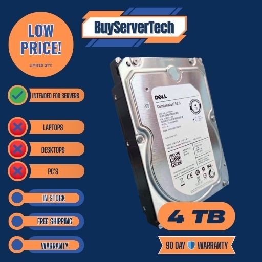529FG 0529FG Dell 4TB 7.2K 6G 128MB Cache 3.5" SAS HDD Hard Drive ST4000NM0023