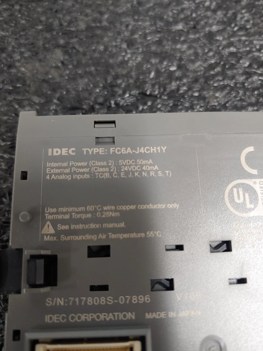 IDEC FC6A-J4CH1Y FC6A MicroSmart PLC 4-pt Isolated Thermo Module|389293014553