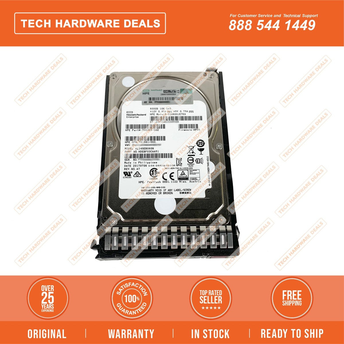 781577-001 HPE 600GB SAS 12G 10K SFF SC HDD|397221680654