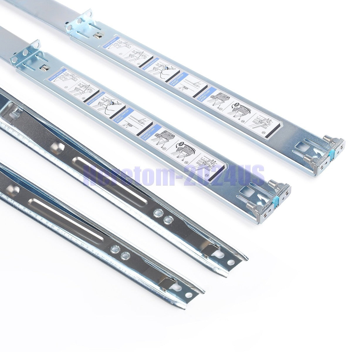 Dell PowerEdge R330 R430 R740 R6415 R640 1U Static Ready Rail Rails Kit 053D7M|335580625381