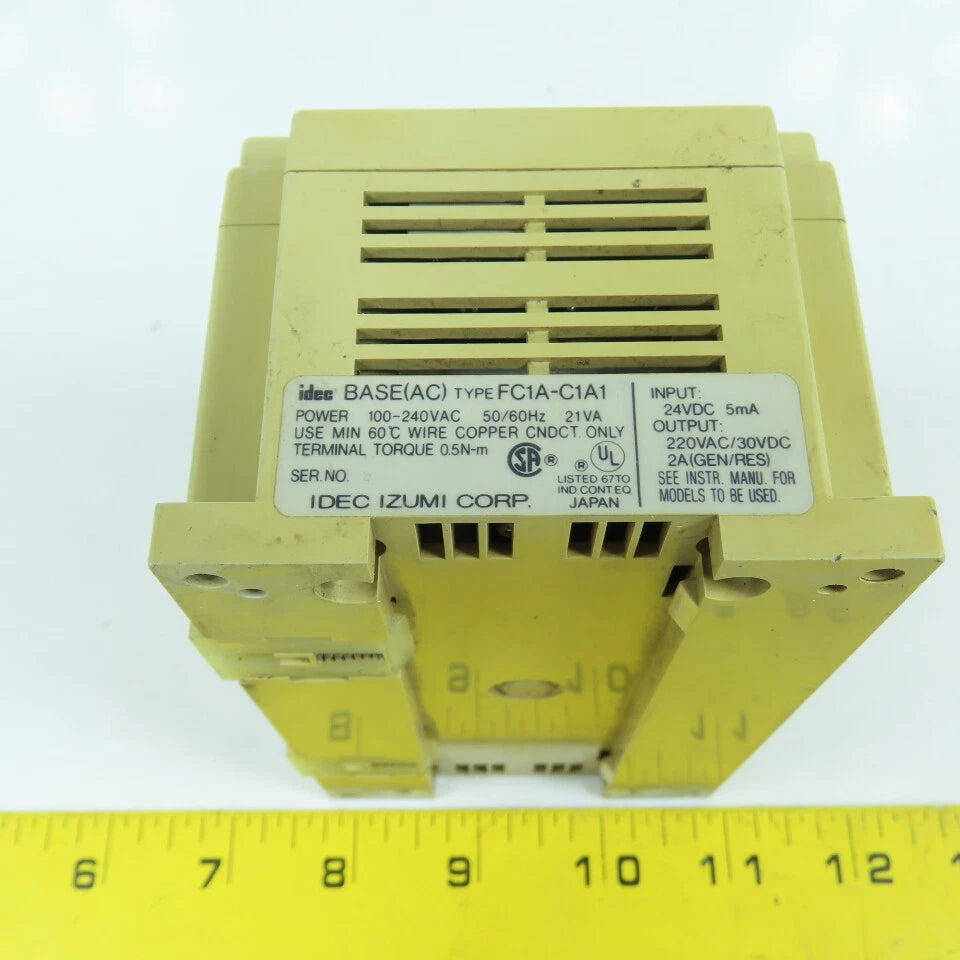Idec FC1A-C1A1 Micro-1 Base Controller 100-240VAC 50/60HZ 24VDC Input|365480388057