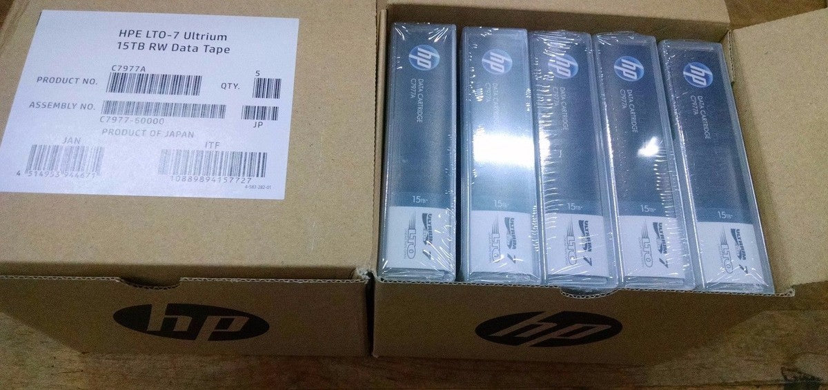 BRAND NEW (10 PACK HP C7977A BACKUP TAPE CARTRIDGES LTO ULTRIUM 7 ORIGINAL SEAL