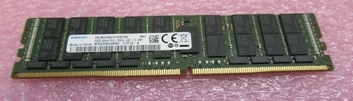 Samsung 64GB 4DRx4 PC4-2666V DDR4 ECC Server RAM Memory M386A8K40BM2-CTD7Q