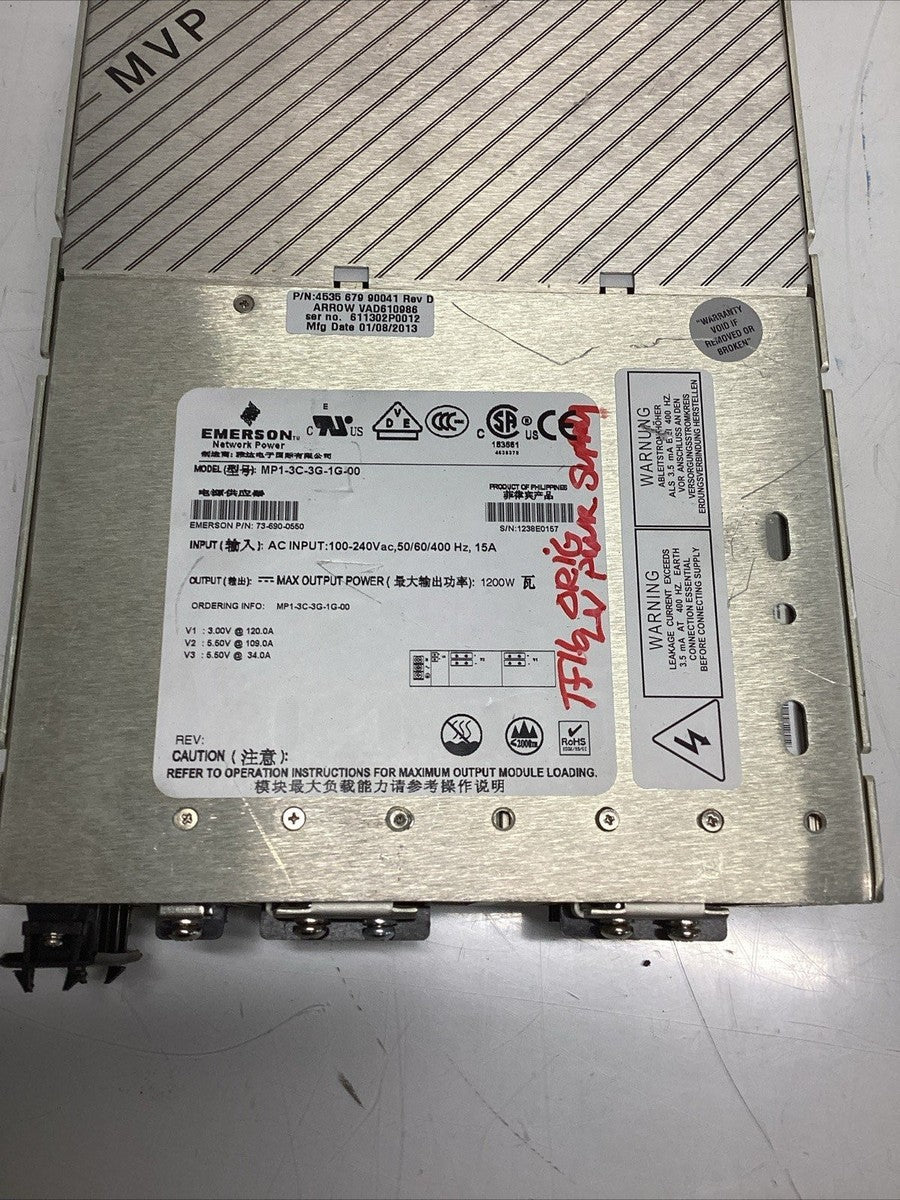 Emerson MVP Series MP1-3C-3G-1G-00 Power Supply 1200W R-988|127541155350