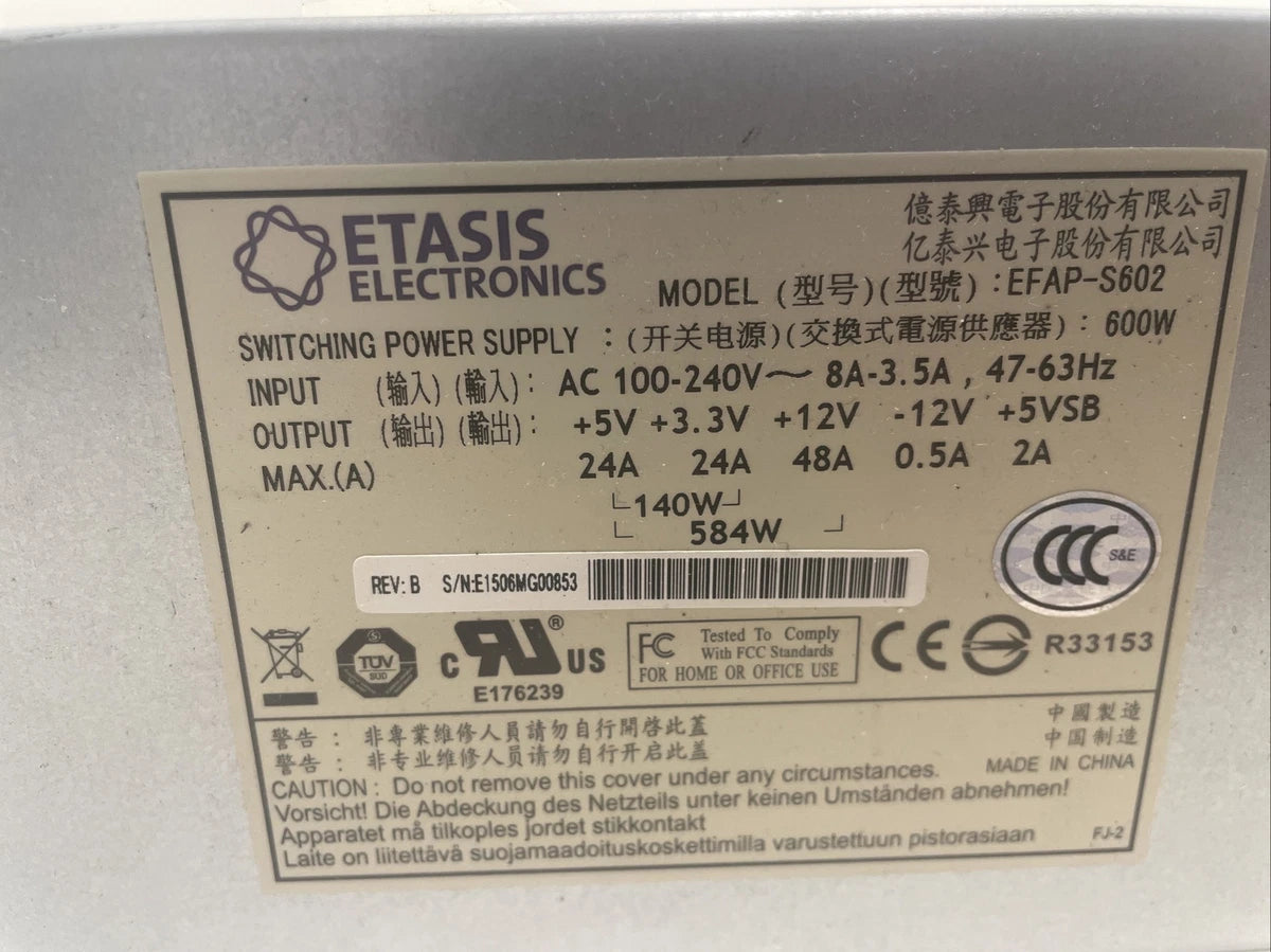 Etasis EFAP-S702 600W 2U Switching Power Supply 100-240V 8-3.5A|325953717708