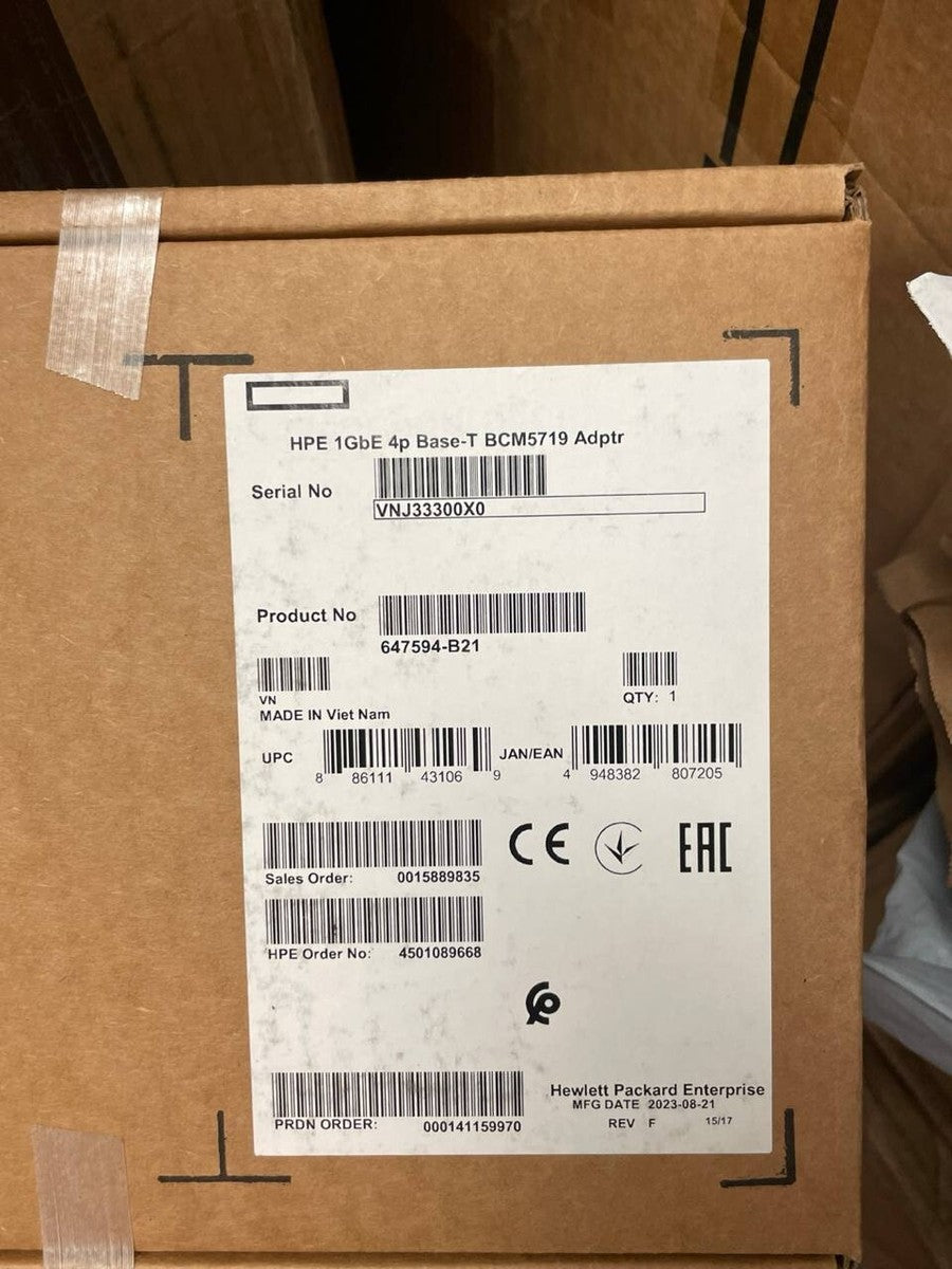 HP Ethernet 1Gb 4-Port 331T Adapter, Model: 647594-B21|276502678127