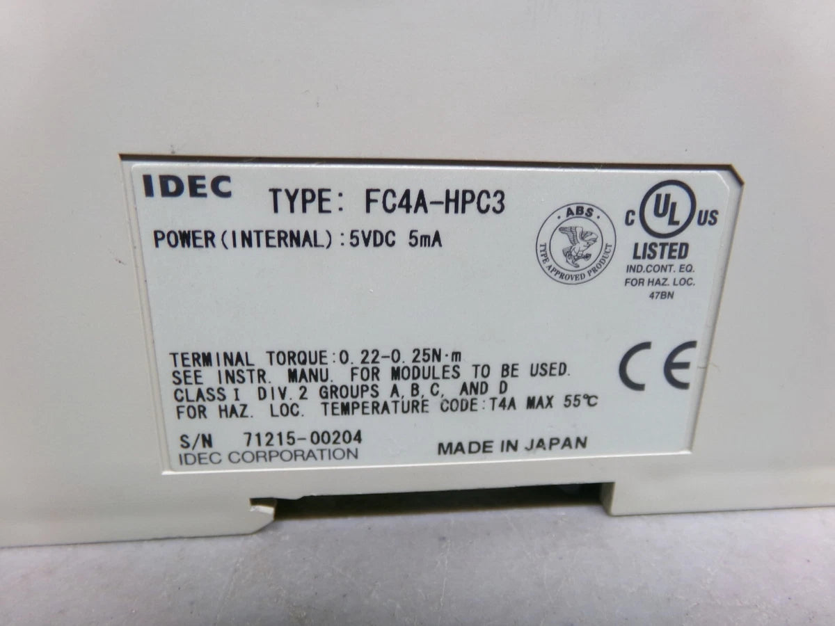 IDEC FC4A-HPC3 COMMUNICATION MODULE|256611314685