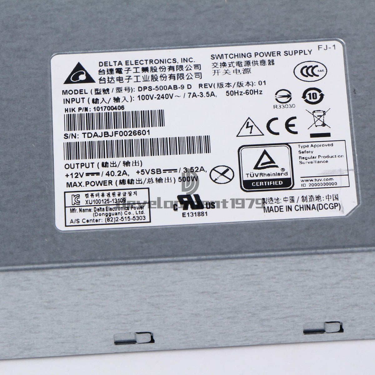 New For Delta DPS-500AB-9 D 100-240V 500W Redundant Power Supply