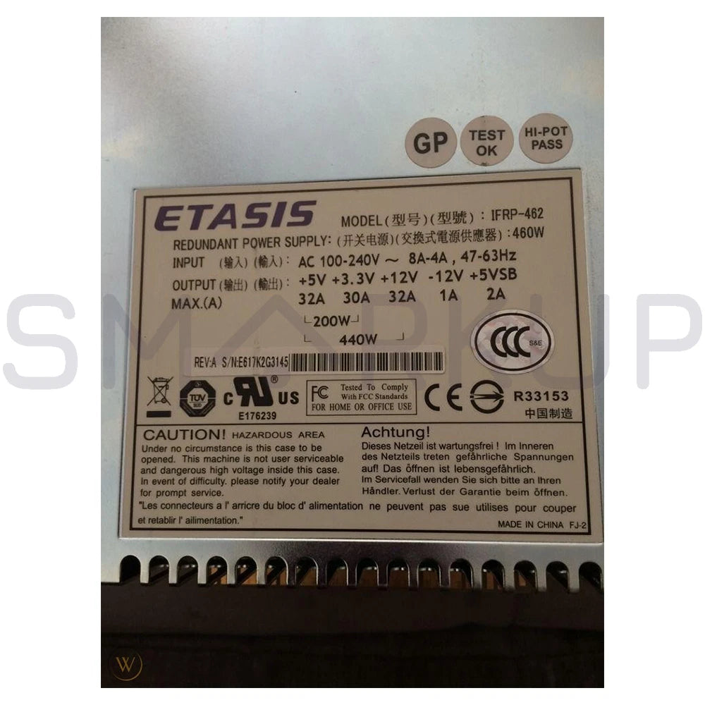 Used & Tested ETASIS IFRP-462 Redundant Power Supply 460W