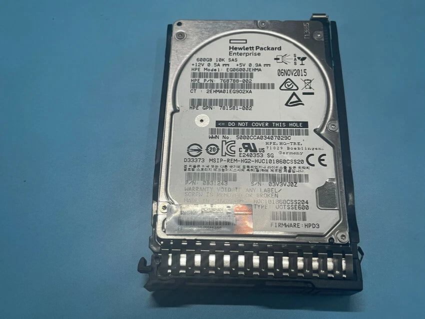 781516-B21 HP 600GB 12G SAS 10K SFF 2.5" SC HDD 781577-001|395106691324