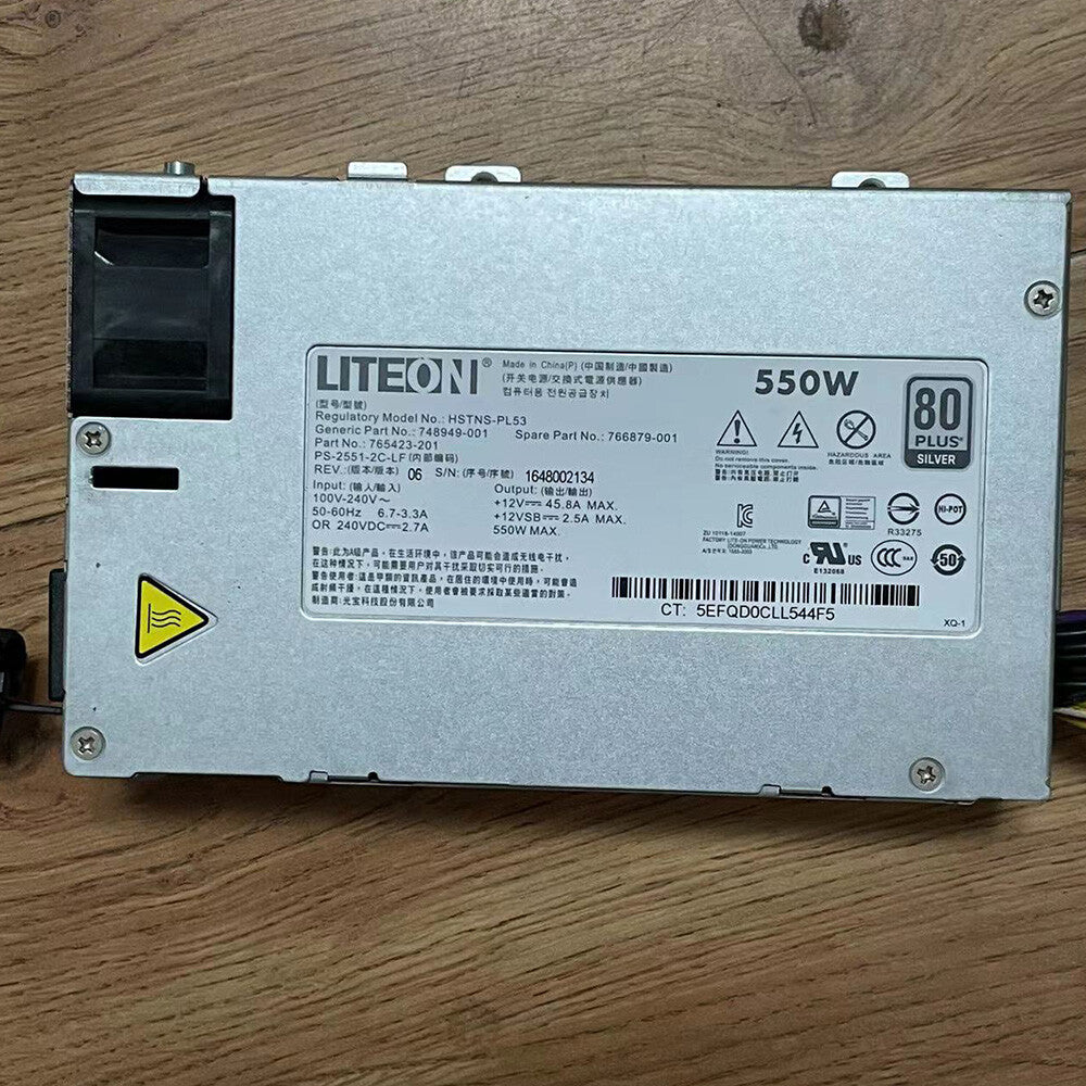 For HP DL160 Gen9 DL180 Gen9 550W Power Supply HSTNS-PL53 748949-001 766879-001