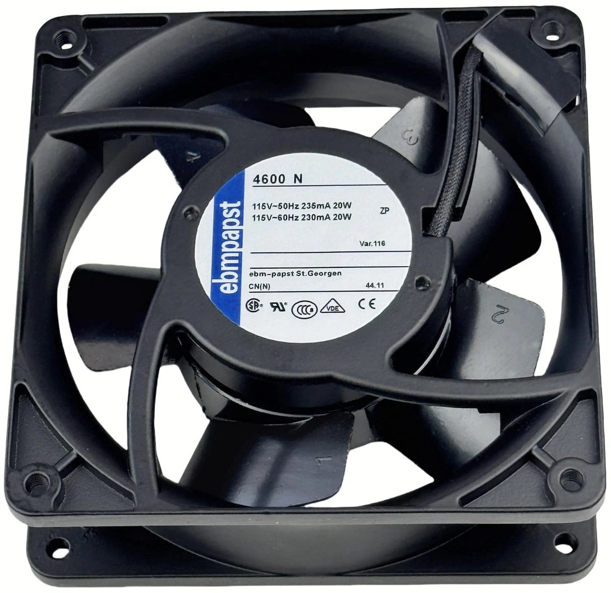 ebmpapst 4600N Axial Fan,115V 12038 Industrial Cooling Fan All-Metal Heat...