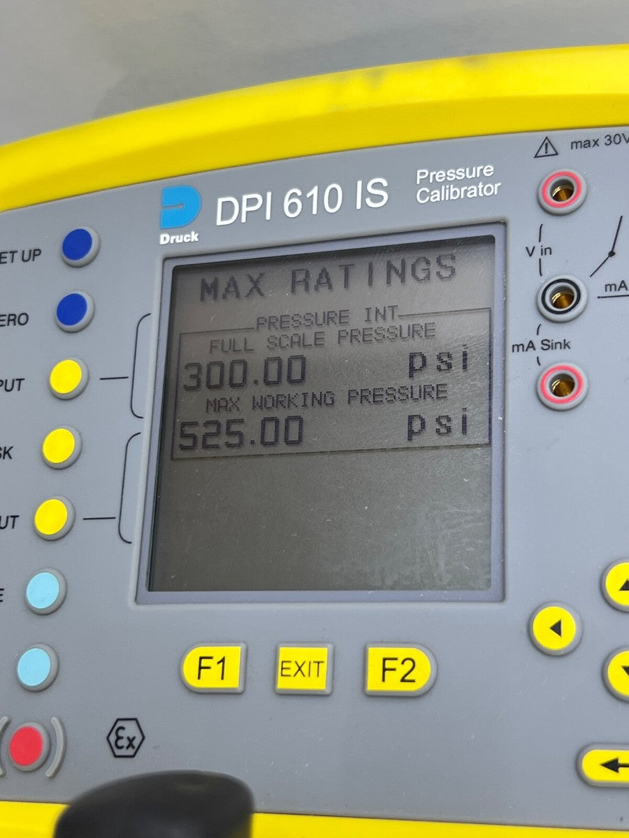 DRUCK DPI 610 IS PRESSURE CALIBRATOR 300 PSI G