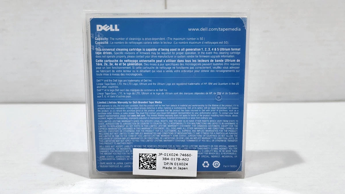 Dell LTO 01X024 Ultrium Universal Cleaning Cartridge For Ultrium 1-5 Lot Of 2|227171308996
