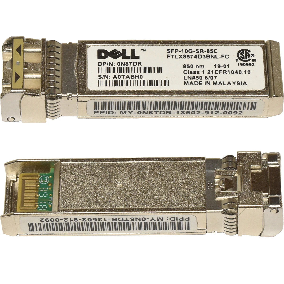 Dell GBIC SFP-10G-SR-85C 10G SFP+ SR 850nm 400m FTLX8574D3BNL-FC 0N8TDR|135878465649
