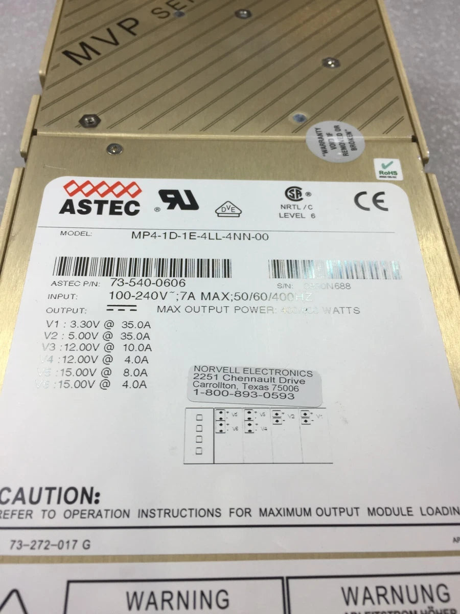 ASTEC MVP Series MP4-1D-1E-4LL-4NN-00 73-540-0606 Power Supply NO CABLES FREE SH