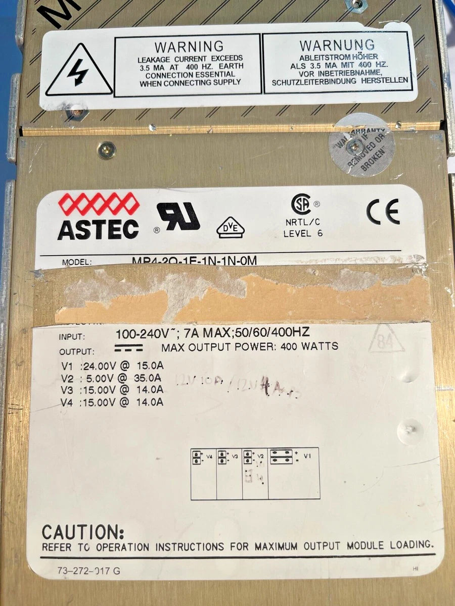 ASTEC MVP SERIES Model MP4-2Q-1F-1N-1N-0M Power Supply