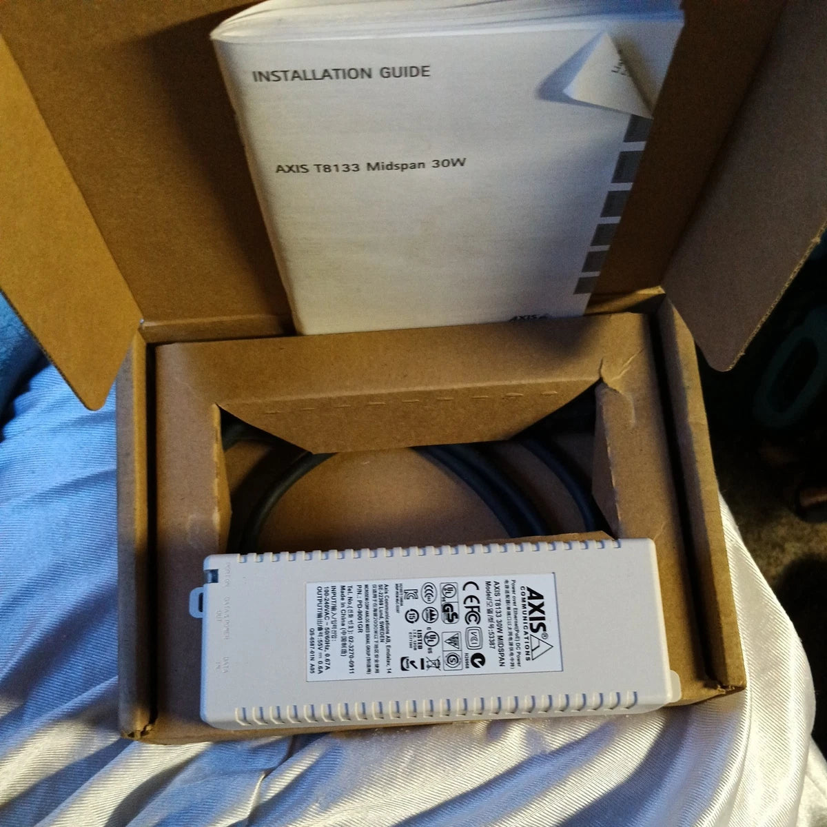 Axis T8133 30W High Power Over Ethernet Midspan (P/N:5900-294)|389280772671