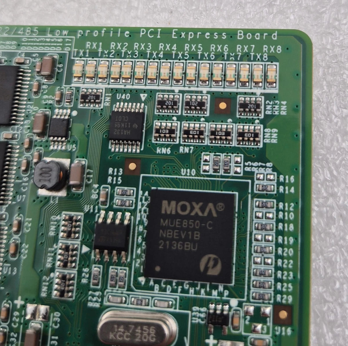 MOXA CP-118EL-A 8-Port RS-232/422/485 Low Profile PCI-E Express Board Serial PCB