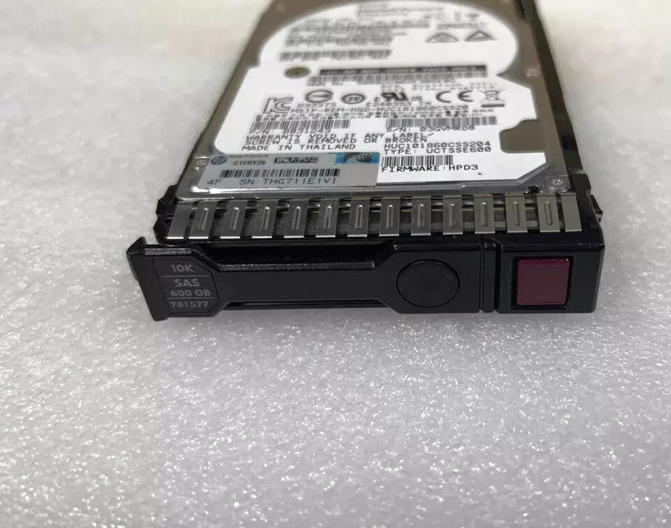 781577-001 HPE 600GB 12G SAS 10K 2.5" SFF SC HD RENEW OPEN|187583899495