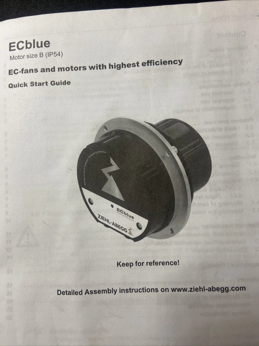 Ziehl-Abegg RH35V-6IK.BD.VR 110 V AC Centrifugal Fan 2500 CFM, Germany|256622247238