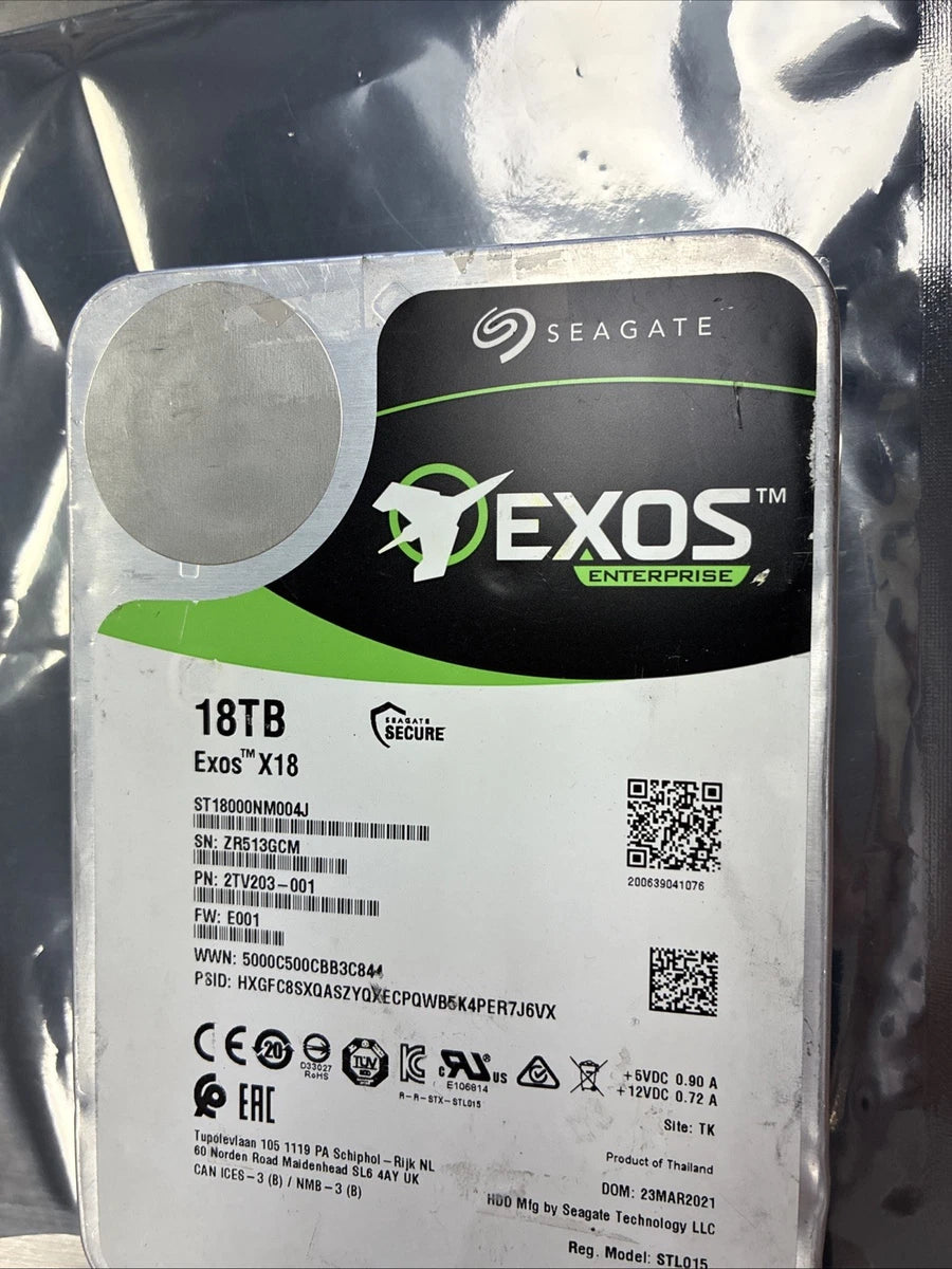 (for Part) Seagate Exos X18 18TB SAS 12Gb/s 3.5" Enterprise HDD ST18000NM004J|257215942648
