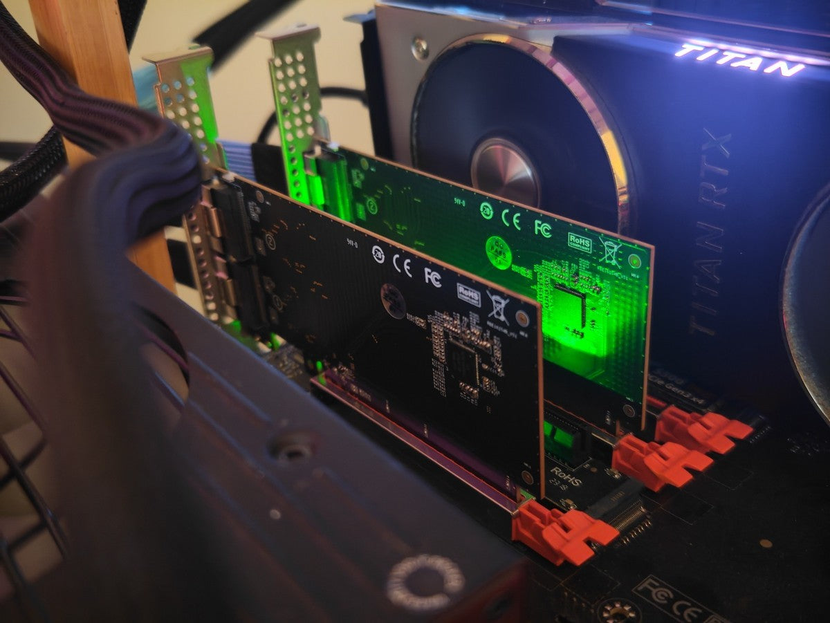 Custom 4x NVIDIA TESLA V100 16GB SXM2 to 2x PCIe x16 64G VRAM AI Compute Node|136792196630