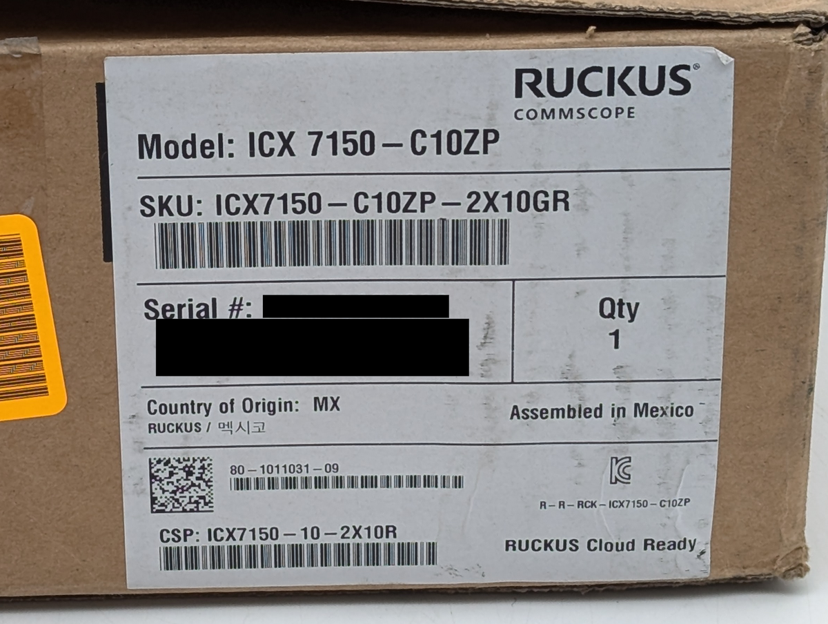 Ruckus Commscope ICX 7150-C10ZP 12-Port Managed Desktop Compact Switch - White