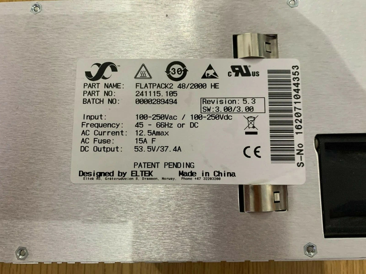 Eltek flatpack2 48V/2000W Rectifier Module - FREE SHIPPING|304312981832