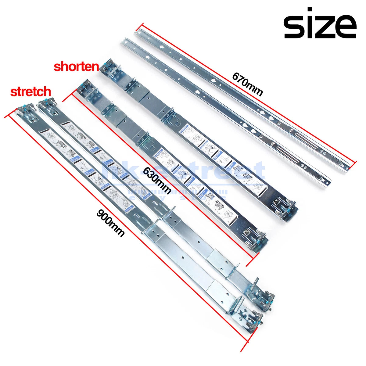 53D7M W874K X632K FOR DELL STATIC READYRAILS RAIL KIT 1U POWEREDGE R620 R630 OEM|185562869682