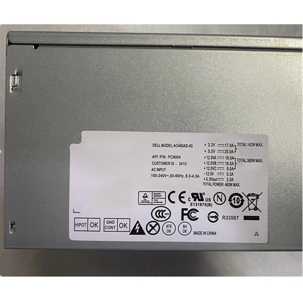AC460AD-00 for Dell XPS 8300 & 8500 Silver 460-Watt Power Supply