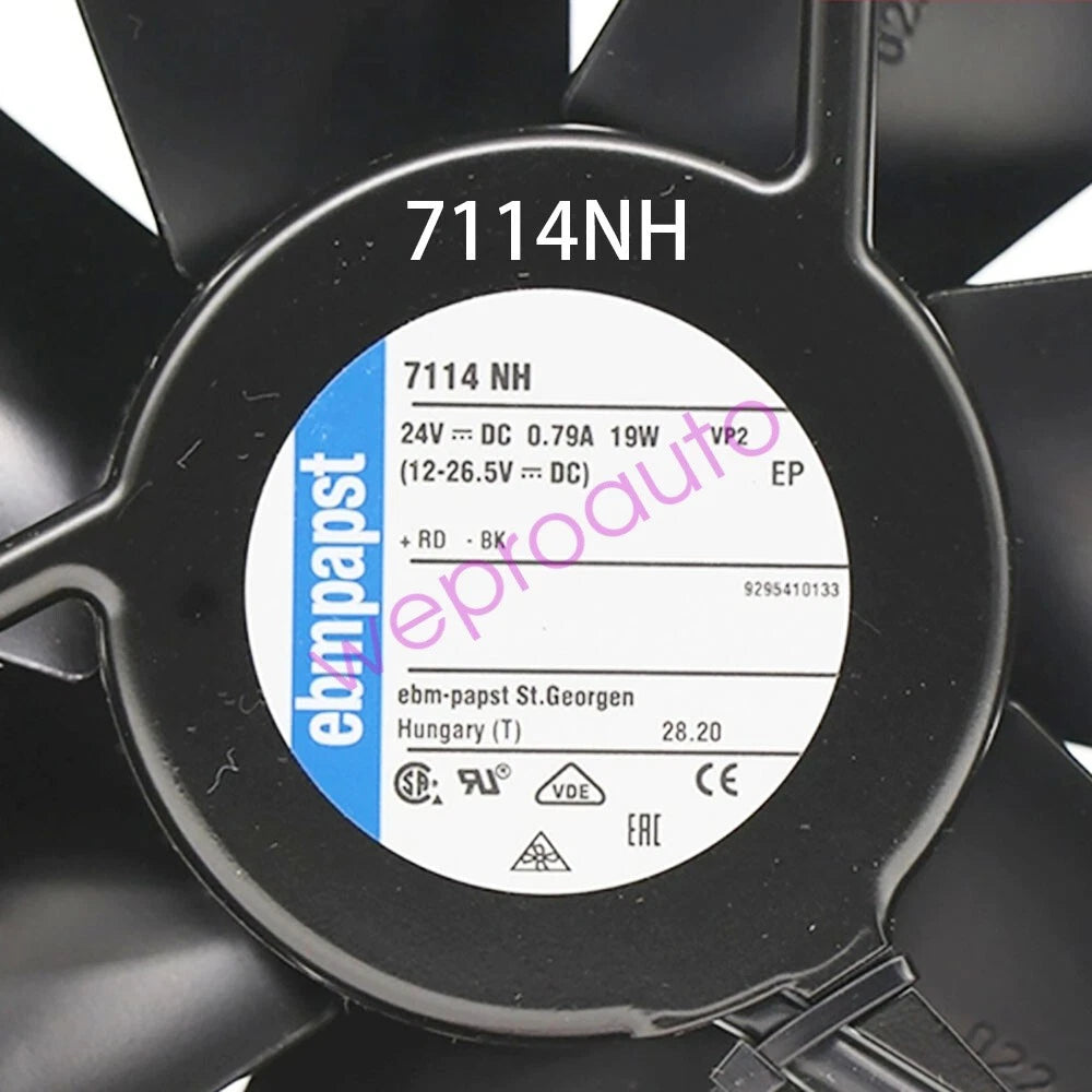 Ebmpaps Axial flow Fan 7114NH 24VDC 0.79A 19W 172*150*38MM radiator Fully Teste