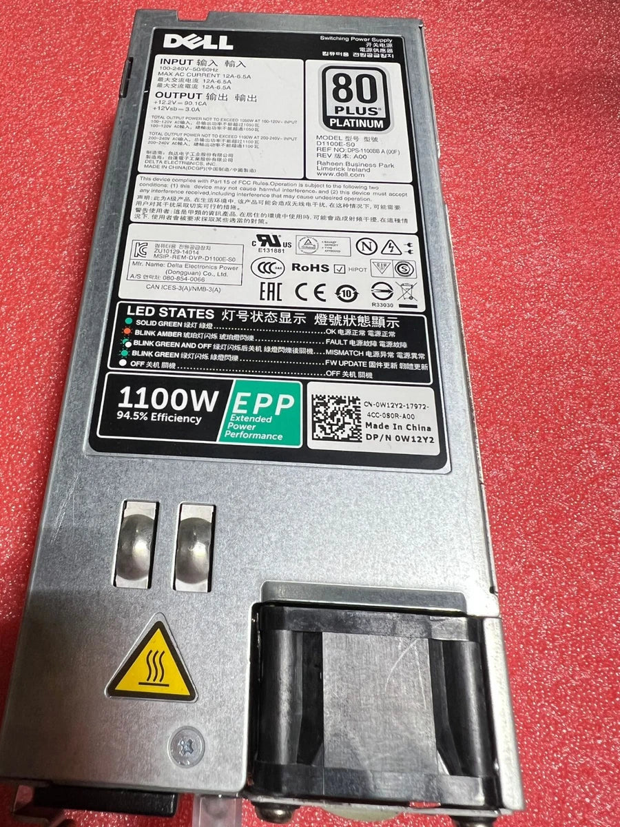 Dell 1100w 80 Plus Platinum EPP PSU R730 R630 T630 R530 R730xd-PN in description|405003745995