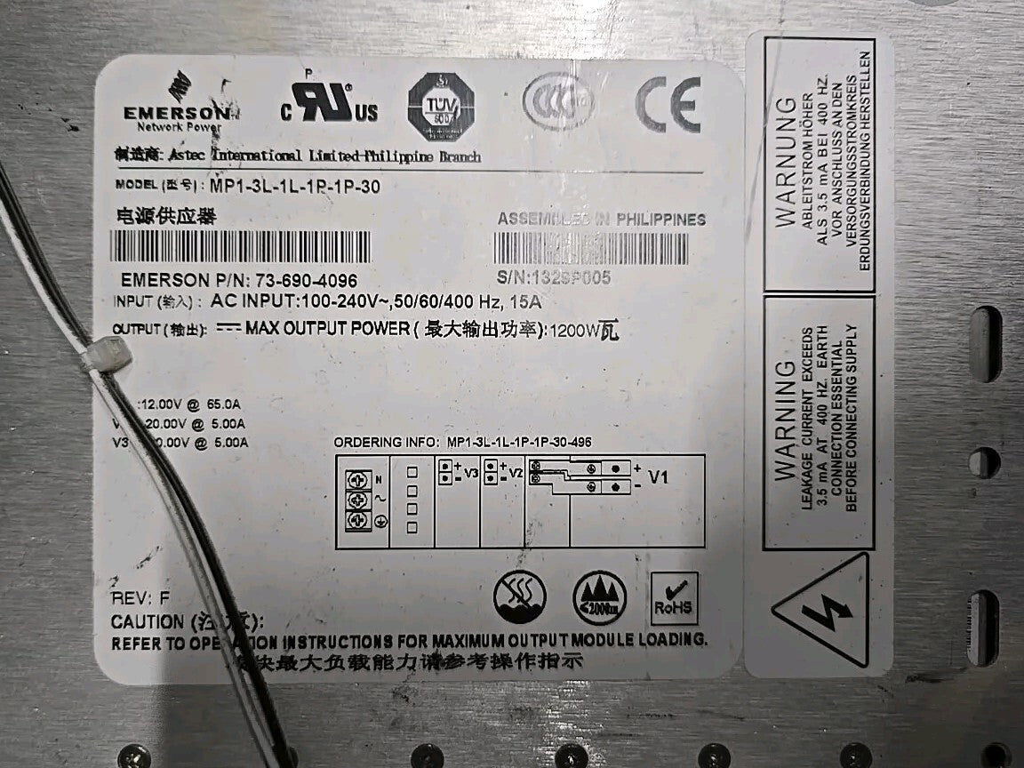 2x Emerson MVP SERIES MP1-3L-1L-1P-1P-30 ASTEC PSE2-230-H-072 P/N 73-690-4096|156613731446