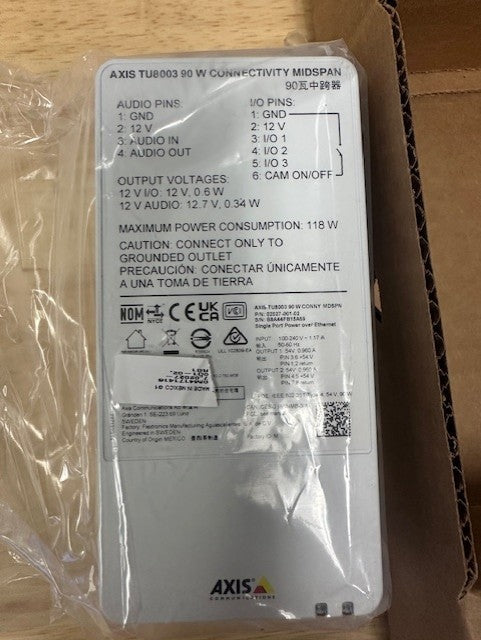 AXIS TU8003 90 W Connectivity Midspan | Unused|365970055267
