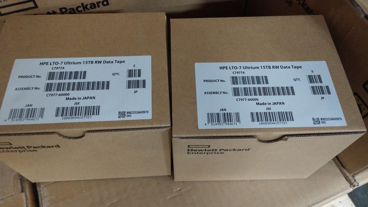 BRAND NEW (10 PACK HP C7977A BACKUP TAPE CARTRIDGES LTO ULTRIUM 7 ORIGINAL SEAL