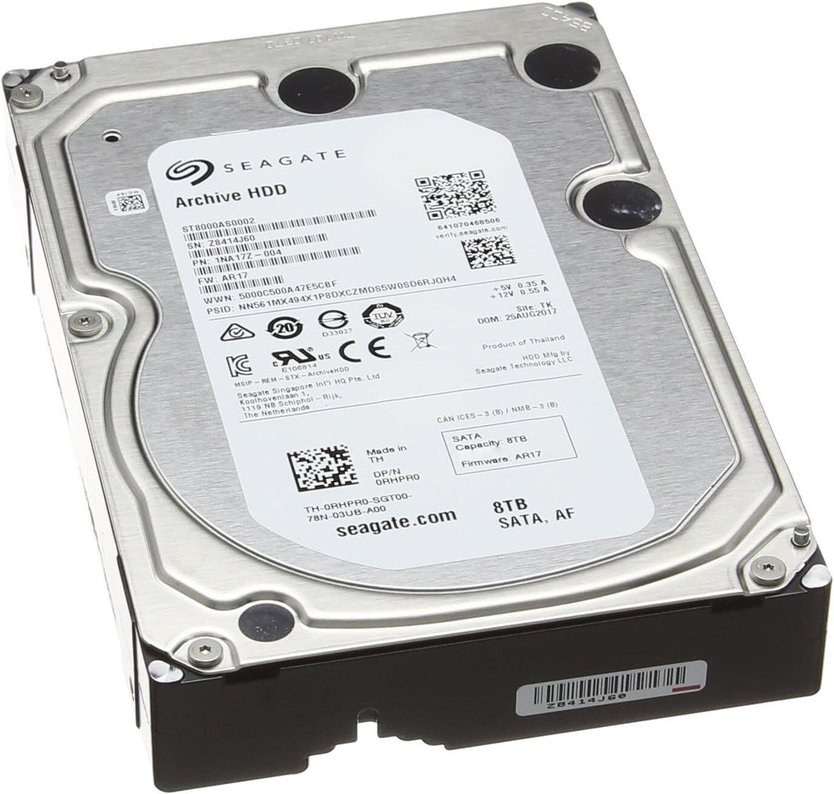 Seagate Archive Hdd 8TB Internal 5900RPM 3.5" (ST8000AS0002 Hdd