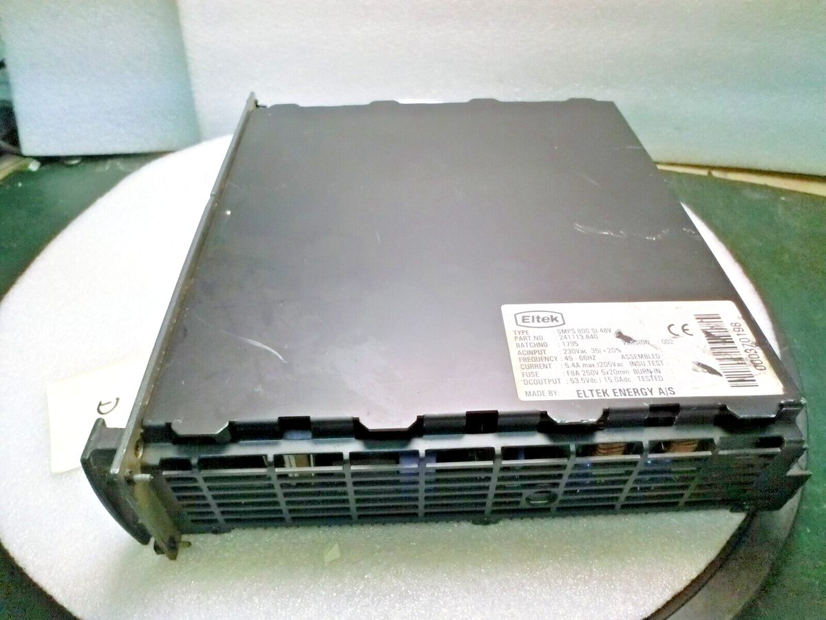 ELTEK SMPS 800 SI 48V Power Module,241113-840,230Vac 48Vdc,Used,Ger_,9046