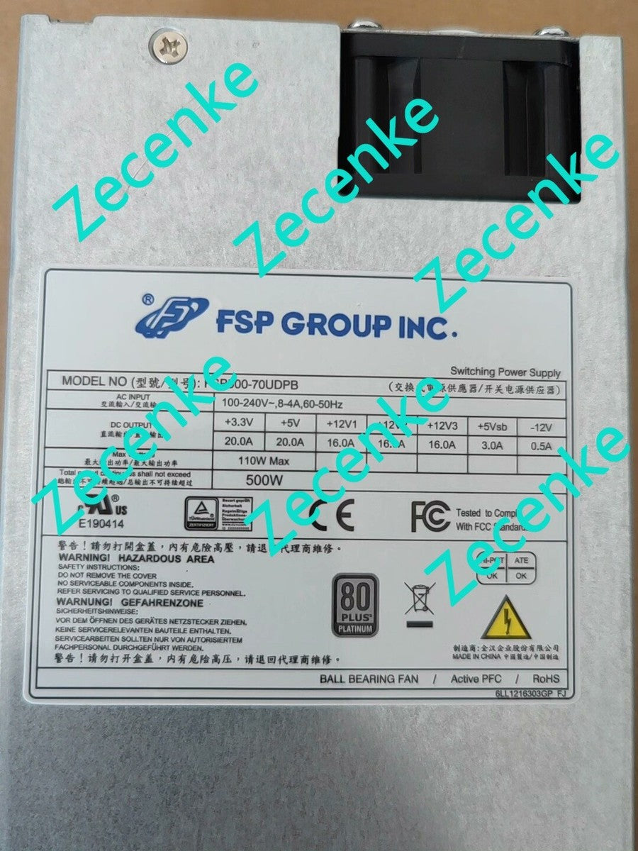 1PC FSP 1U 500W Power Supply FSP500-70UDPB