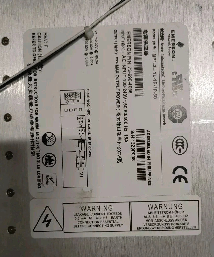 MP1-3L-1L-1P-1P-30 ASTEC PSE2-230-H-072 P/N 73-690-4096