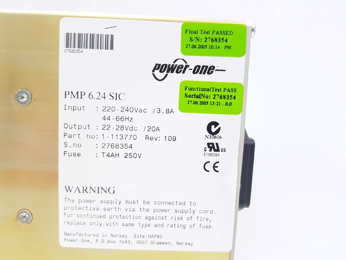 POWER ONE PMP 6.24 SIC POWER SUPPLY 1-113770 REV.109