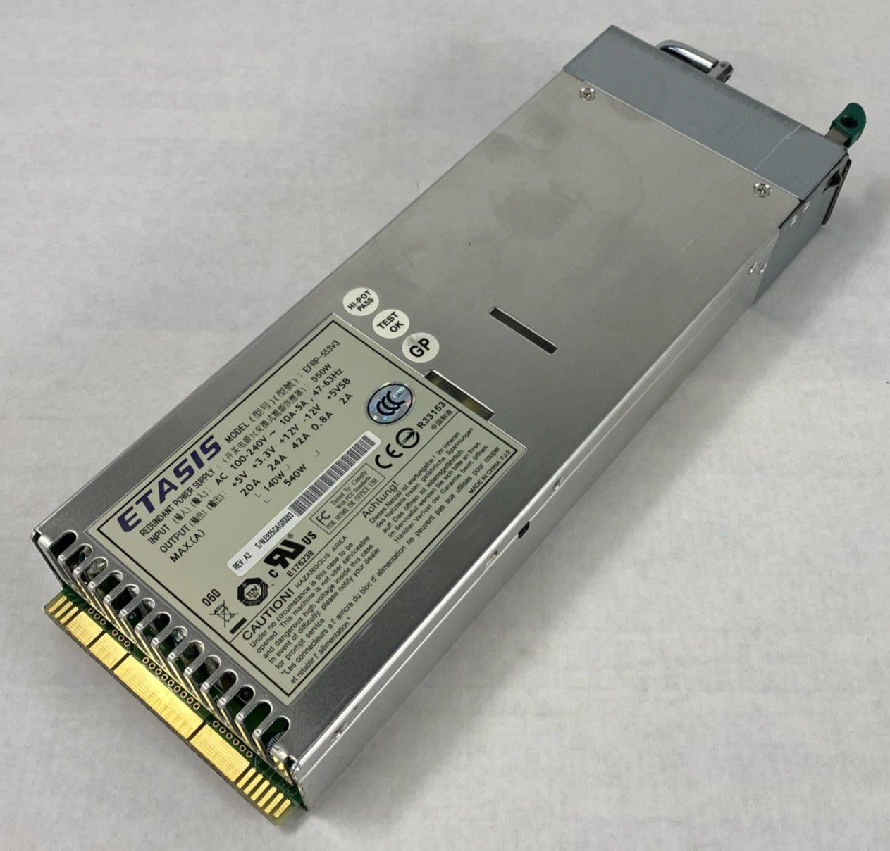 ETASIS Model EFRP-553V3 550W Redundant Power Supply|177352157195