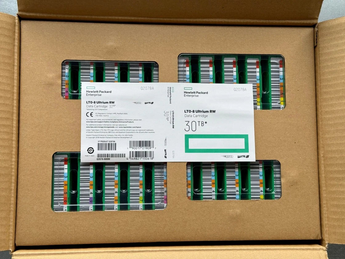 PACK OF 20 of HPE Q2078A LTO-8 Ultrium RW Data Cartridge 30TB