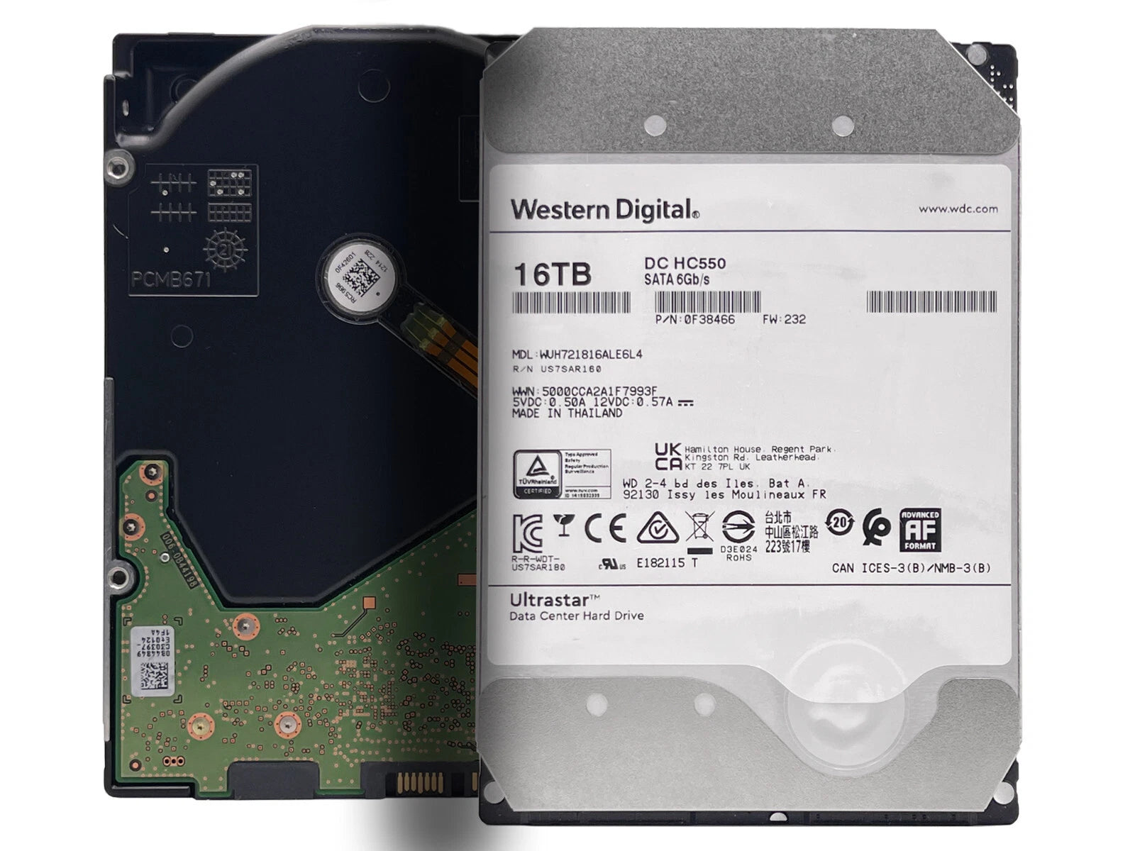 WD Ultrastar DC HC550 16TB SATA 6G 3.5" 7200RPM Enterprise HDD - WUH721816ALE6L4|116368871106