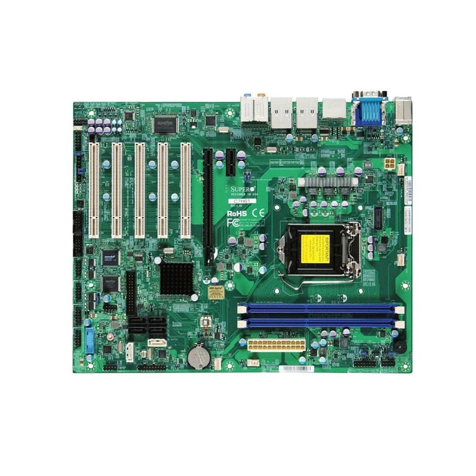 ✅Supermicro C7H61 Motherboard ATX Intel H61 Express Chipset DDR3 FULL WARRANTY