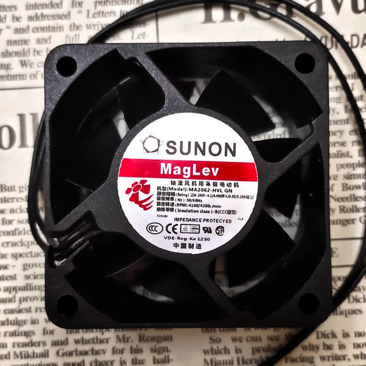 Sunon MA2062-HVL GN 6025 AC220-240V 4.1/4.4W 60x60x25mm 60mm 2-wire Cooling fan|385828211096