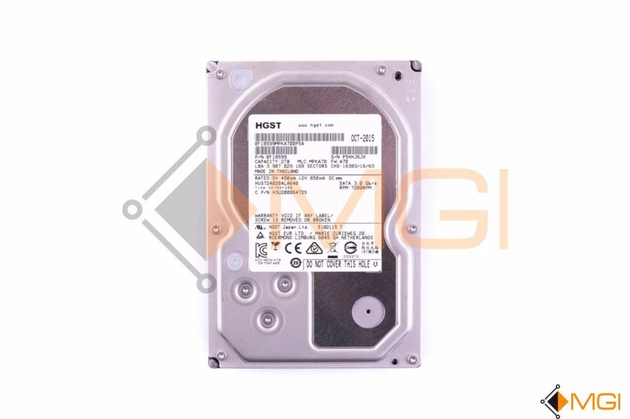 HGST ULTRASTAR 2TB 7.2K RPM SATA 674MB CACHE 3.5" HDD // HUS724020ALA640|283696719371