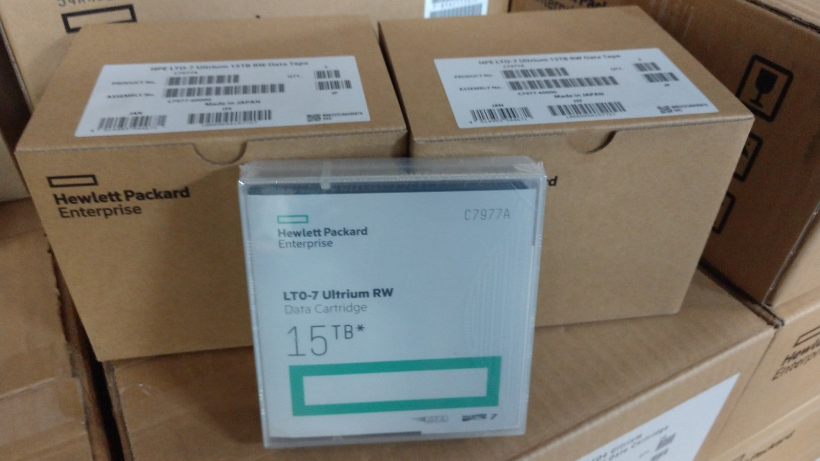 BRAND NEW (10 PACK HP C7977A BACKUP TAPE CARTRIDGES LTO ULTRIUM 7 ORIGINAL SEAL