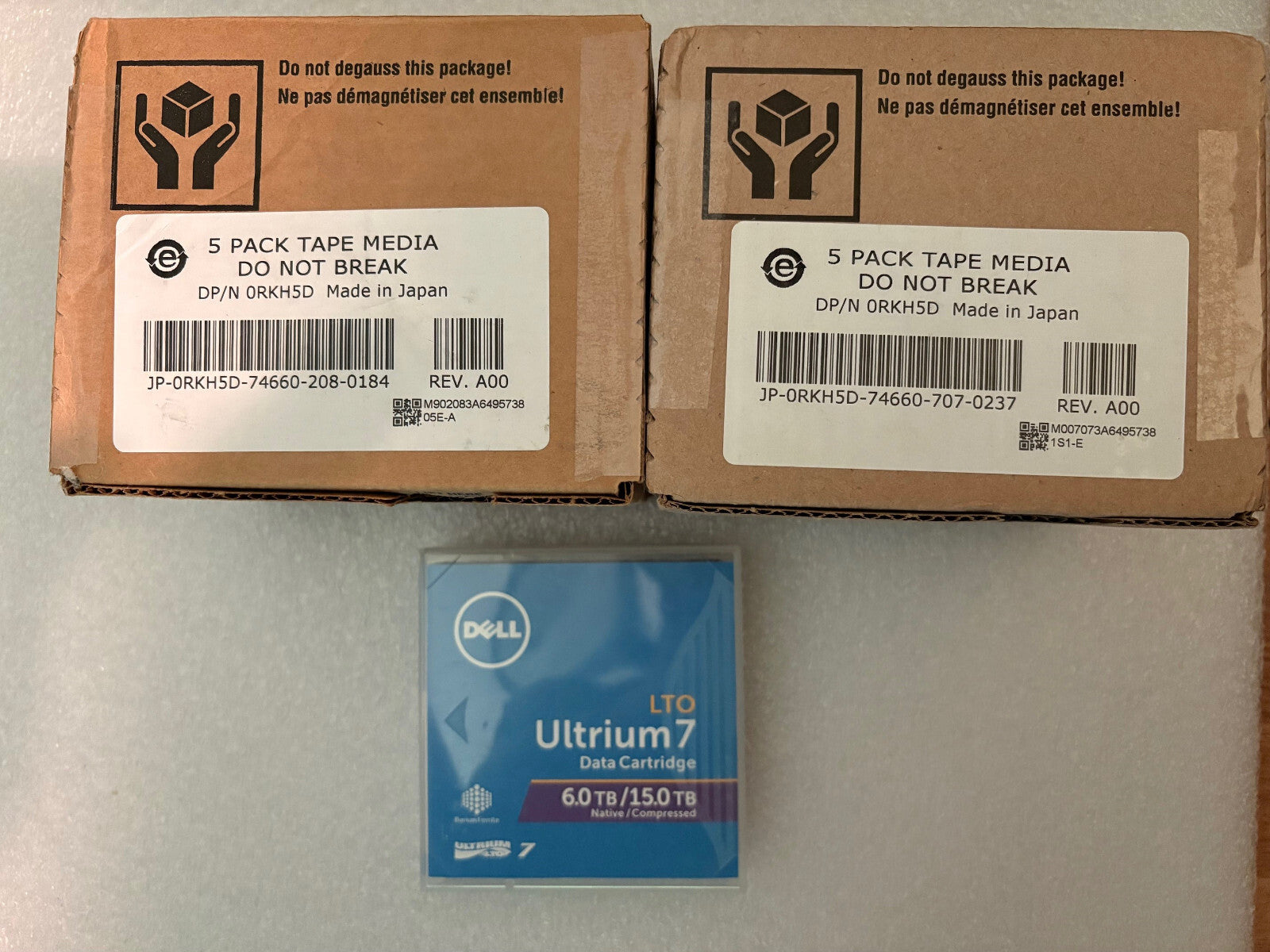 10 PK Dell 07J4HF LTO-7 Ultrium 7 6TB/15TB Data TAPE Cartridge (10 PACK 0RKH5D
